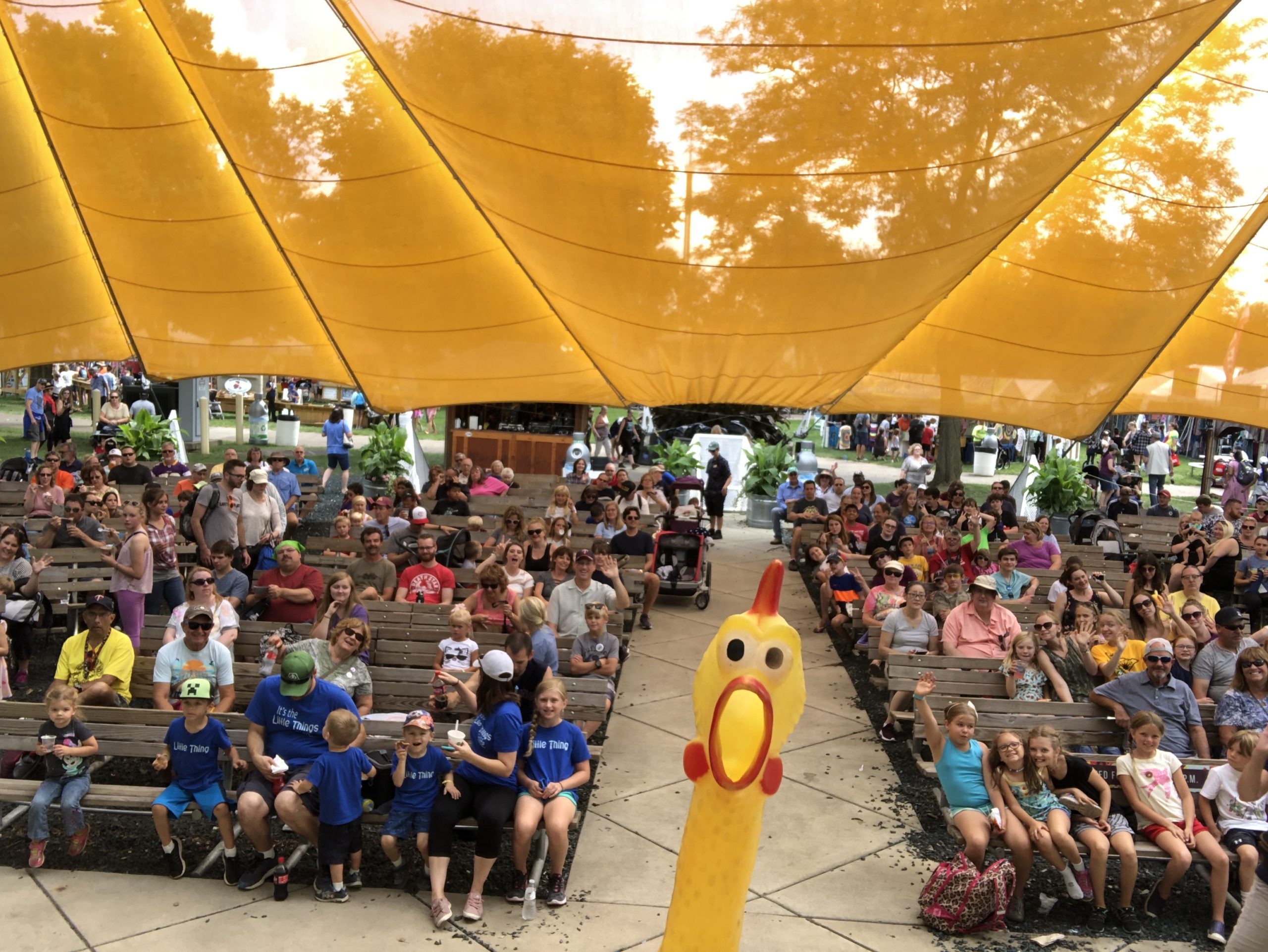 Rubber chicken picture at Minnesota Fair