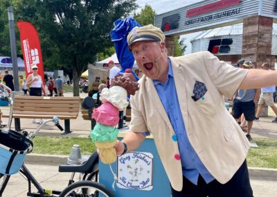 ice cream pose with ice cream - Greg Frisbee